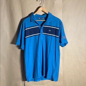 Travis Mathews: Golf Polo Shirt - Blue - Large